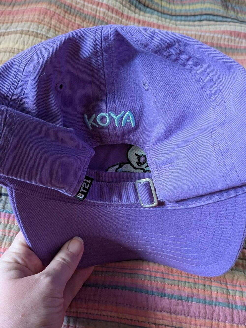 BT21 Koya Purple Baseball Cap - Picture 3 of 3